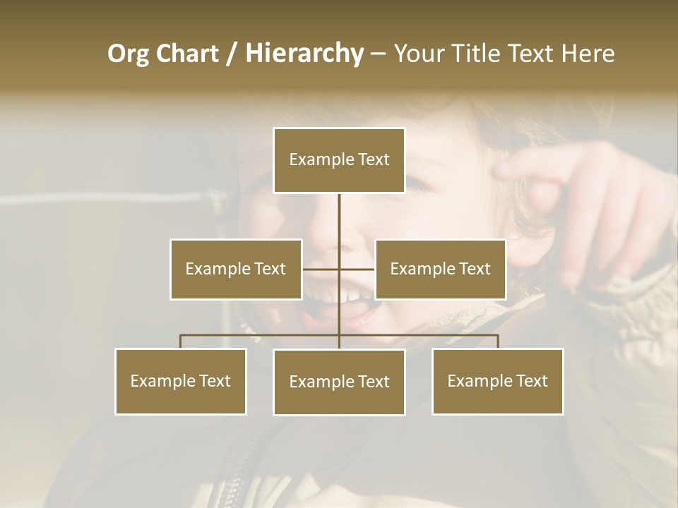 A Young Boy Is Smiling And Pointing At The Camera PowerPoint Template