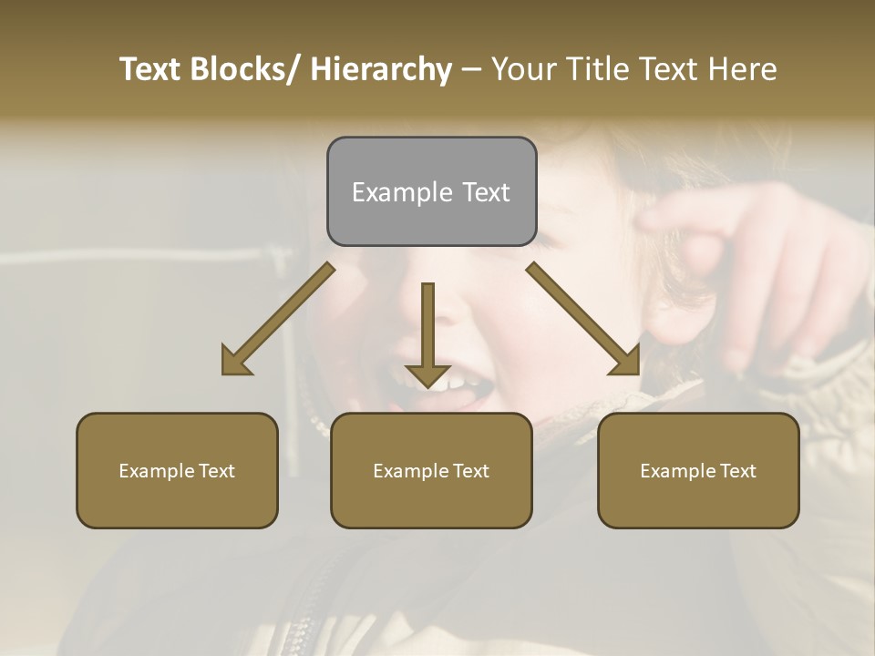 A Young Boy Is Smiling And Pointing At The Camera PowerPoint Template