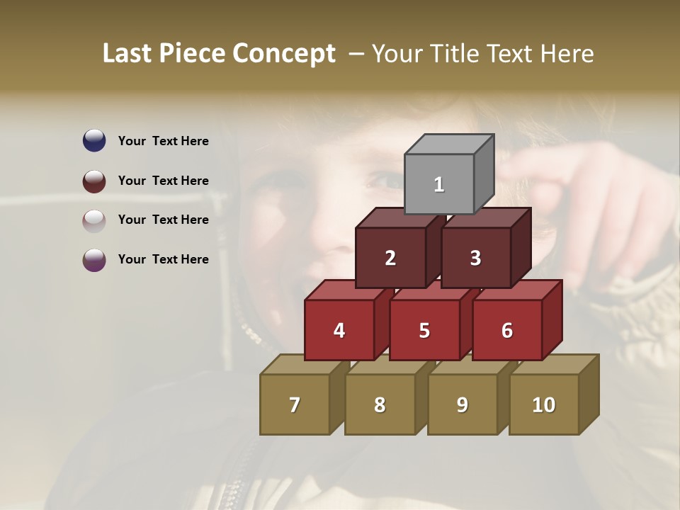 A Young Boy Is Smiling And Pointing At The Camera PowerPoint Template