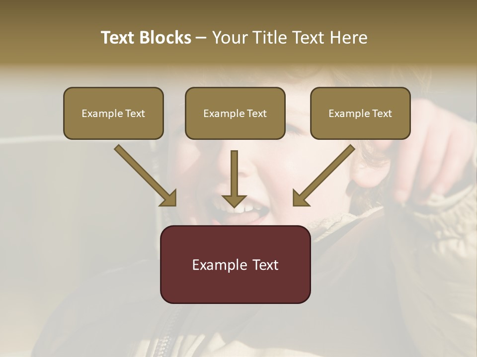 A Young Boy Is Smiling And Pointing At The Camera PowerPoint Template