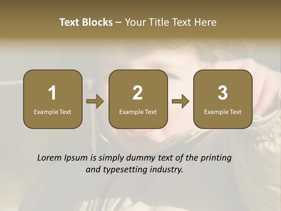 A Young Boy Is Smiling And Pointing At The Camera PowerPoint Template