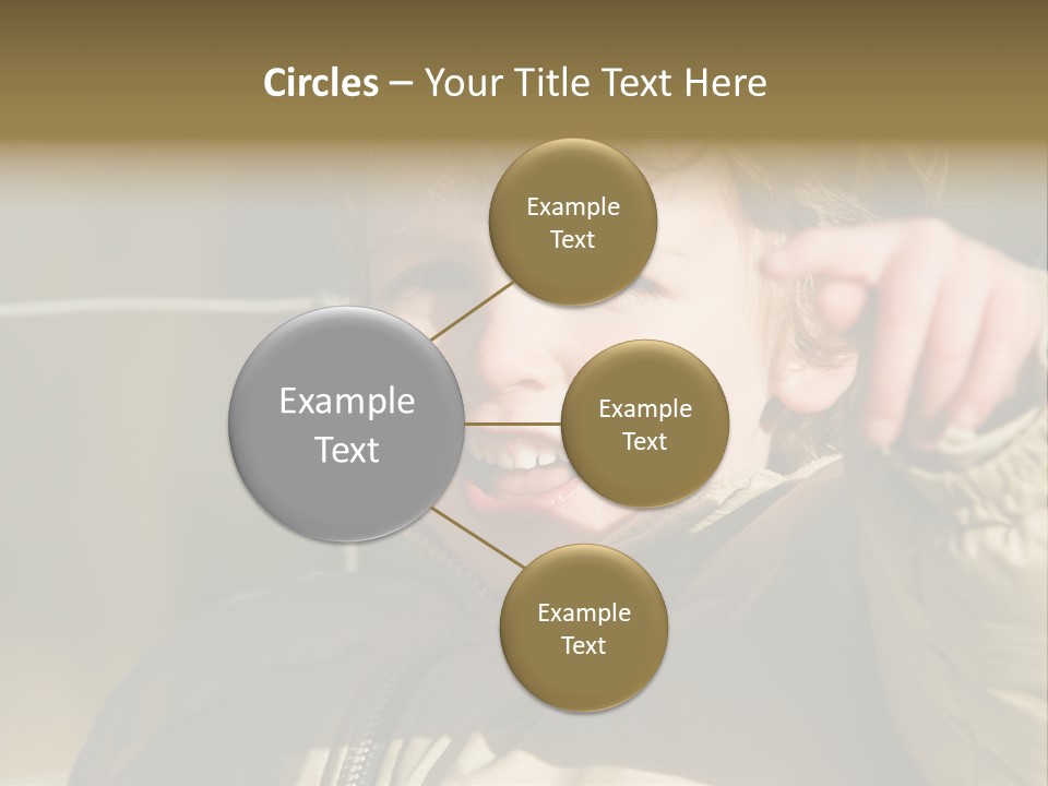 A Young Boy Is Smiling And Pointing At The Camera PowerPoint Template