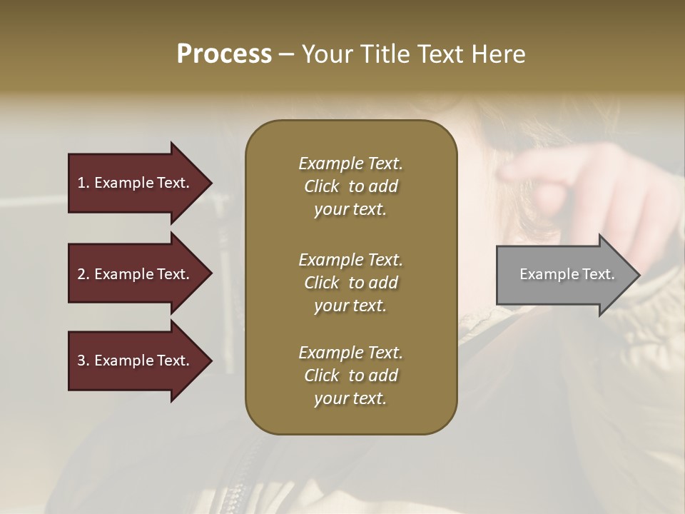 A Young Boy Is Smiling And Pointing At The Camera PowerPoint Template