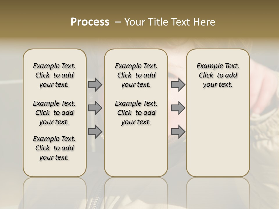 A Young Boy Is Smiling And Pointing At The Camera PowerPoint Template