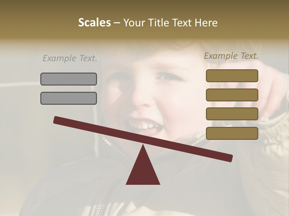 A Young Boy Is Smiling And Pointing At The Camera PowerPoint Template