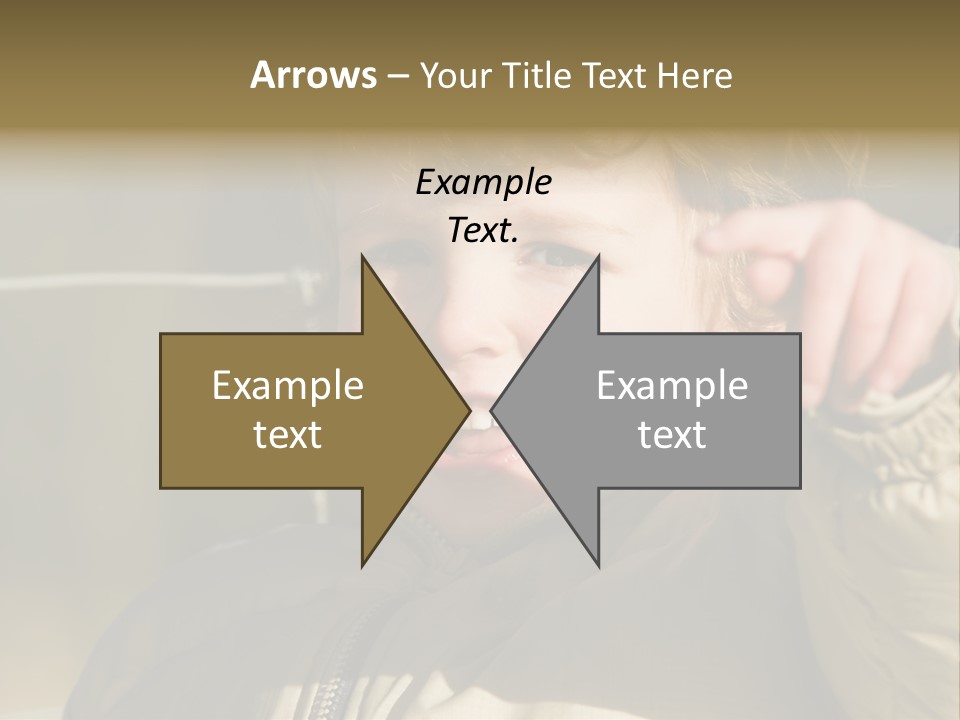 A Young Boy Is Smiling And Pointing At The Camera PowerPoint Template