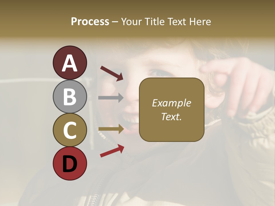 A Young Boy Is Smiling And Pointing At The Camera PowerPoint Template
