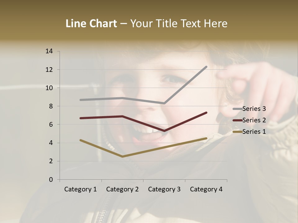 A Young Boy Is Smiling And Pointing At The Camera PowerPoint Template