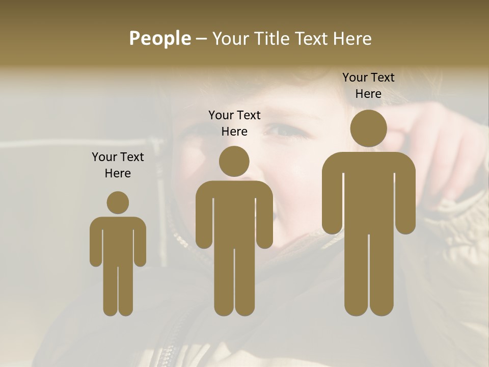 A Young Boy Is Smiling And Pointing At The Camera PowerPoint Template