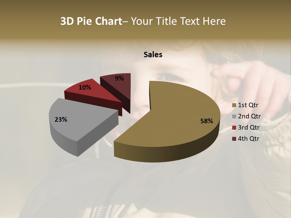 A Young Boy Is Smiling And Pointing At The Camera PowerPoint Template