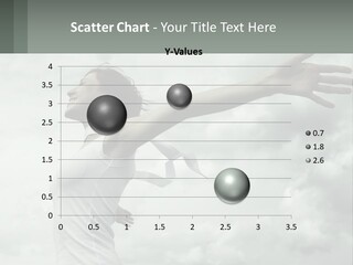 A Woman Reaching Up Into The Sky With Her Arms Outstretched PowerPoint Template