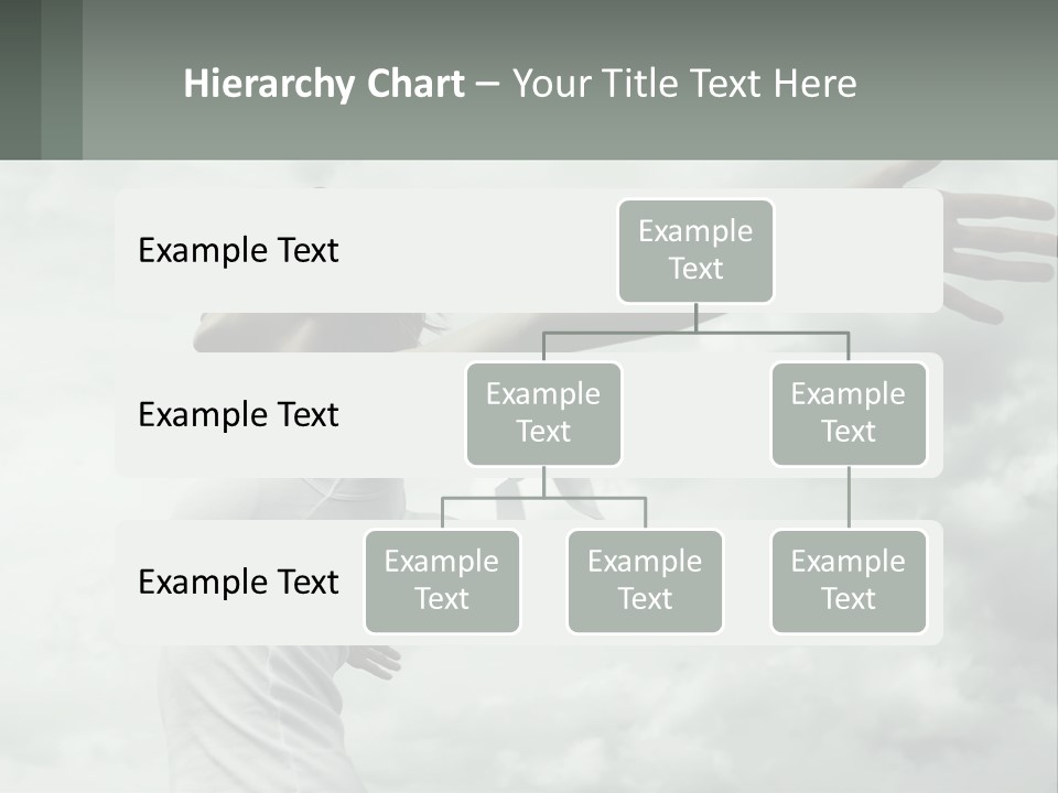 A Woman Reaching Up Into The Sky With Her Arms Outstretched PowerPoint Template