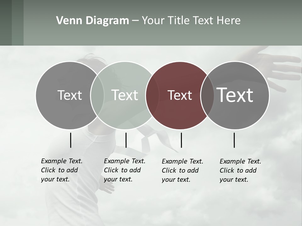 A Woman Reaching Up Into The Sky With Her Arms Outstretched PowerPoint Template