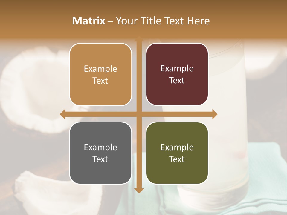 A Glass Of Milk With A Straw On A Table PowerPoint Template