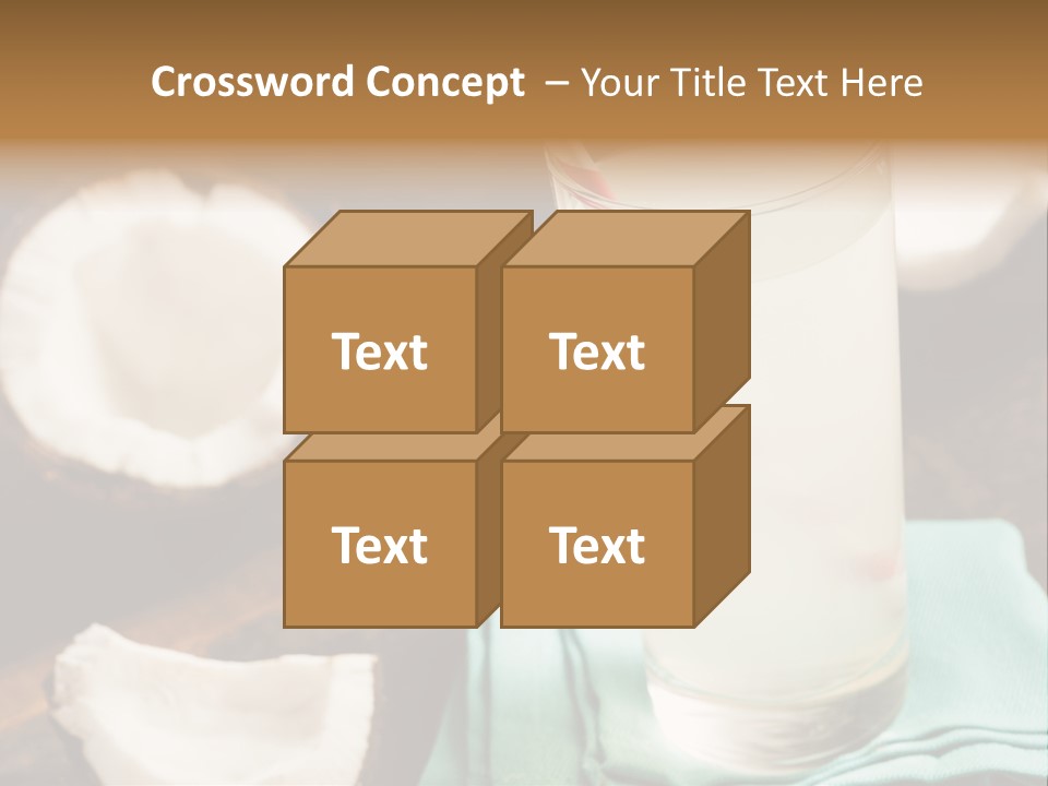 A Glass Of Milk With A Straw On A Table PowerPoint Template