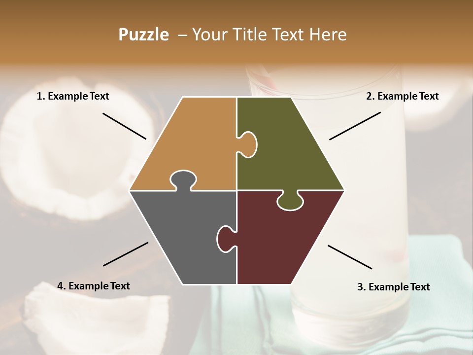A Glass Of Milk With A Straw On A Table PowerPoint Template