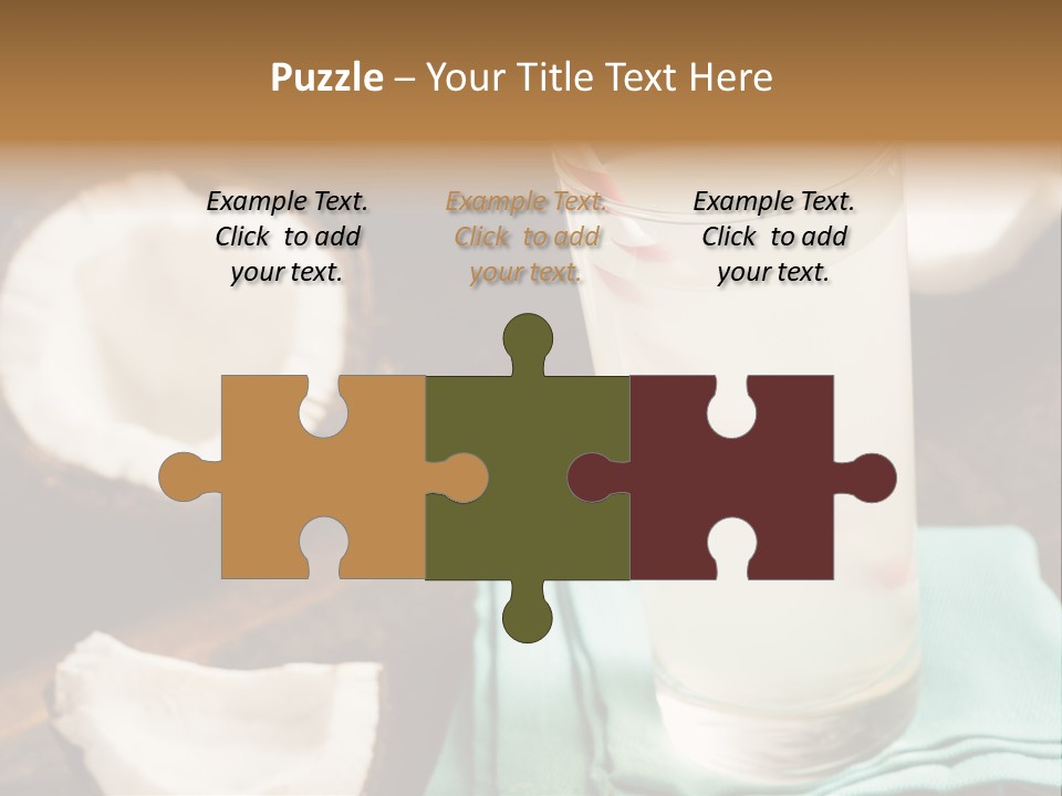 A Glass Of Milk With A Straw On A Table PowerPoint Template