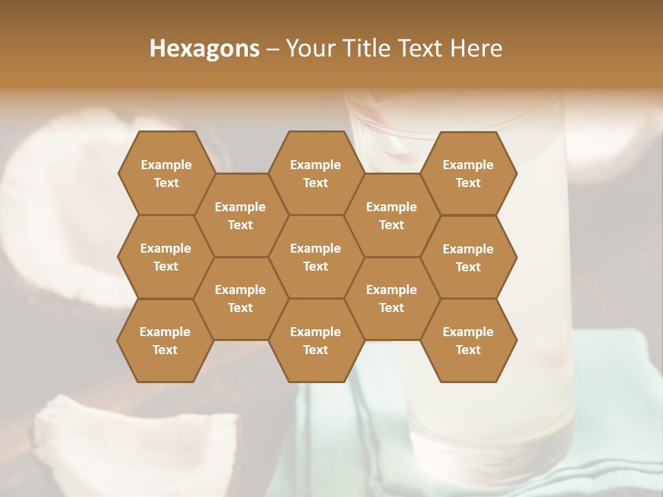 A Glass Of Milk With A Straw On A Table PowerPoint Template