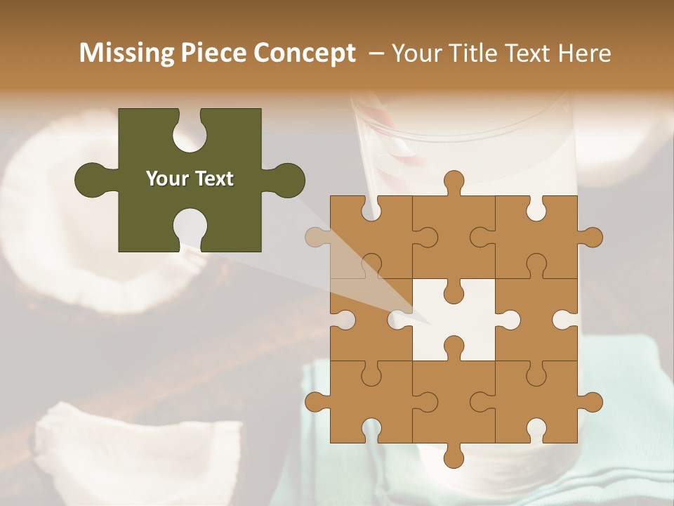 A Glass Of Milk With A Straw On A Table PowerPoint Template