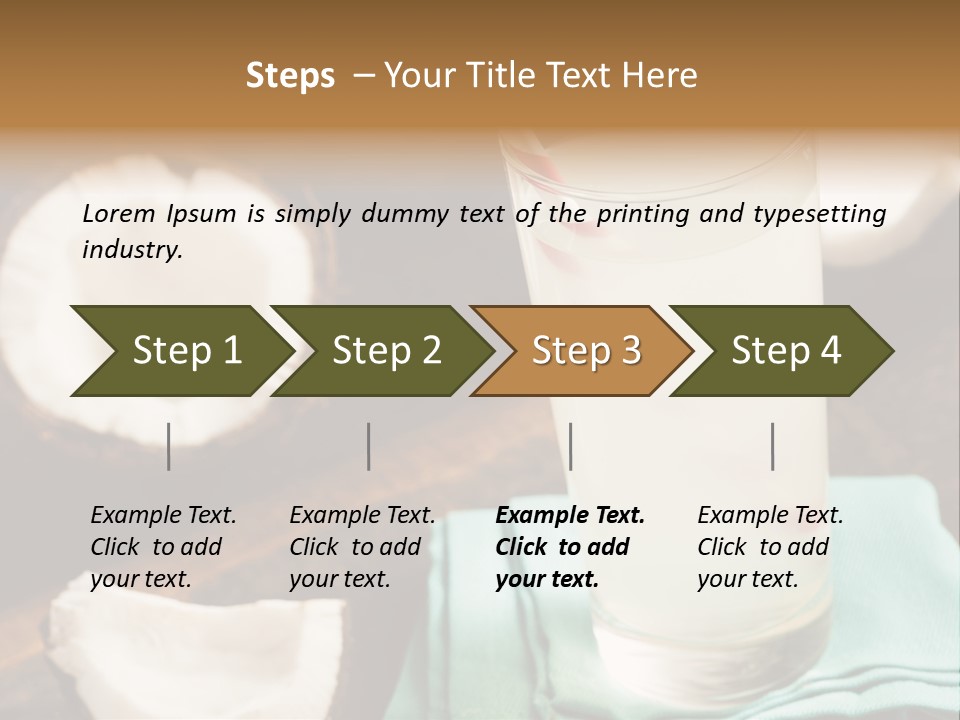 A Glass Of Milk With A Straw On A Table PowerPoint Template