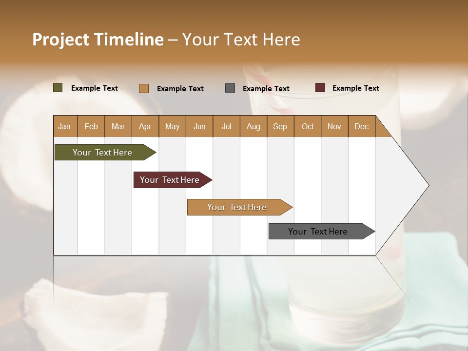 A Glass Of Milk With A Straw On A Table PowerPoint Template