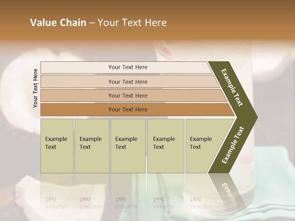 A Glass Of Milk With A Straw On A Table PowerPoint Template