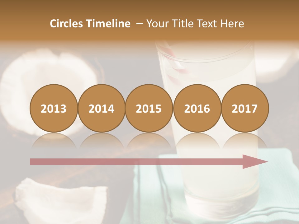 A Glass Of Milk With A Straw On A Table PowerPoint Template