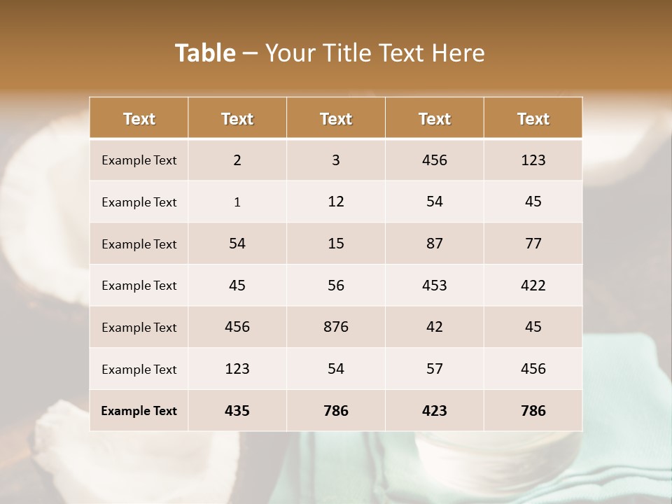 A Glass Of Milk With A Straw On A Table PowerPoint Template