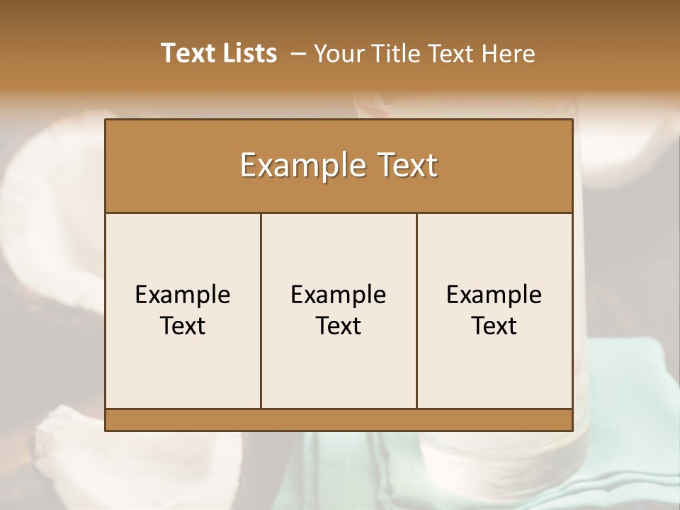 A Glass Of Milk With A Straw On A Table PowerPoint Template