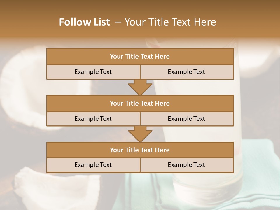 A Glass Of Milk With A Straw On A Table PowerPoint Template