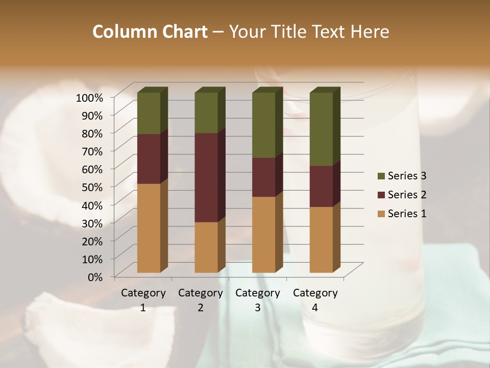 A Glass Of Milk With A Straw On A Table PowerPoint Template
