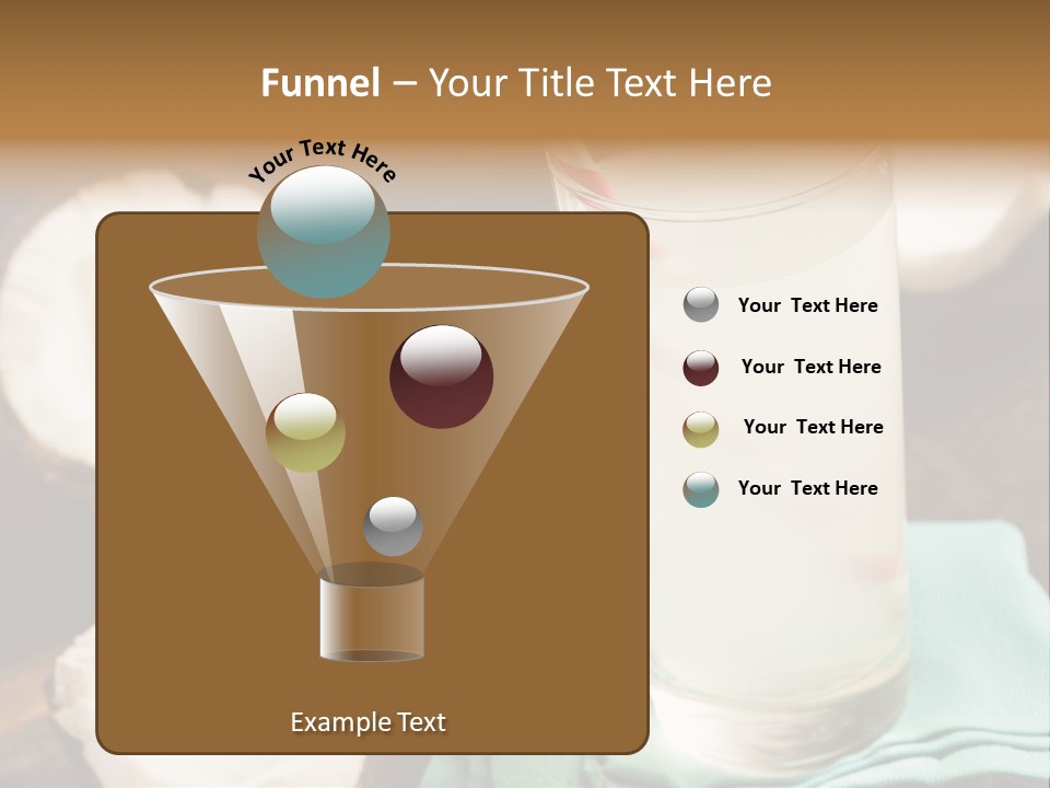 A Glass Of Milk With A Straw On A Table PowerPoint Template