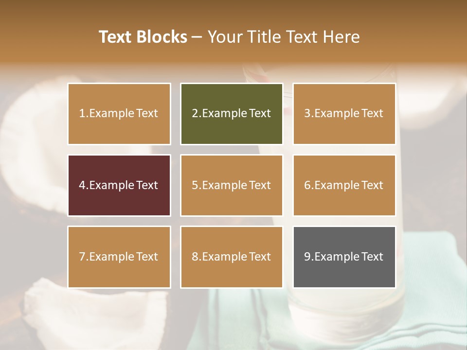 A Glass Of Milk With A Straw On A Table PowerPoint Template
