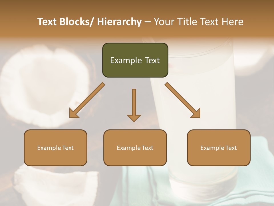 A Glass Of Milk With A Straw On A Table PowerPoint Template