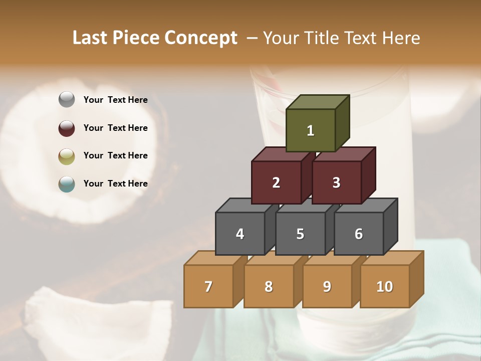 A Glass Of Milk With A Straw On A Table PowerPoint Template