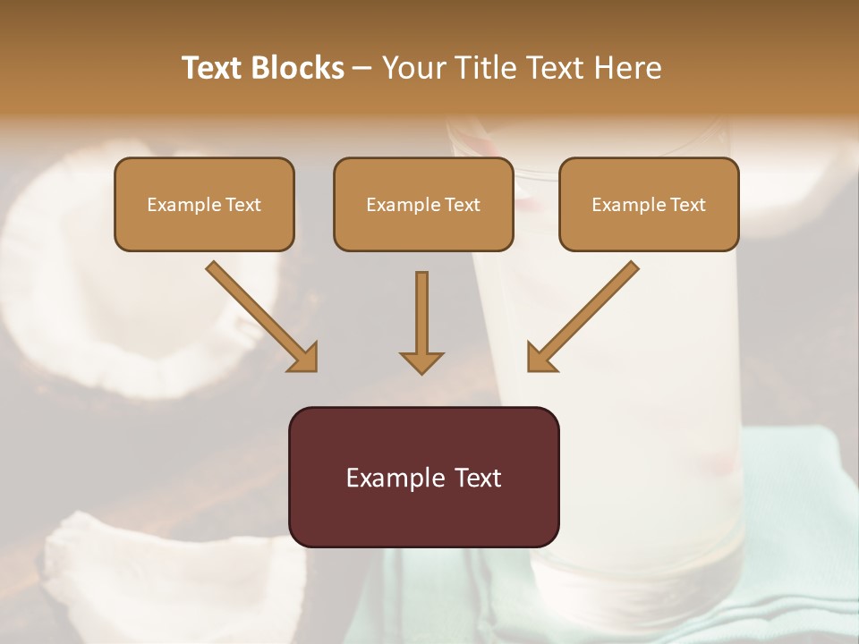 A Glass Of Milk With A Straw On A Table PowerPoint Template