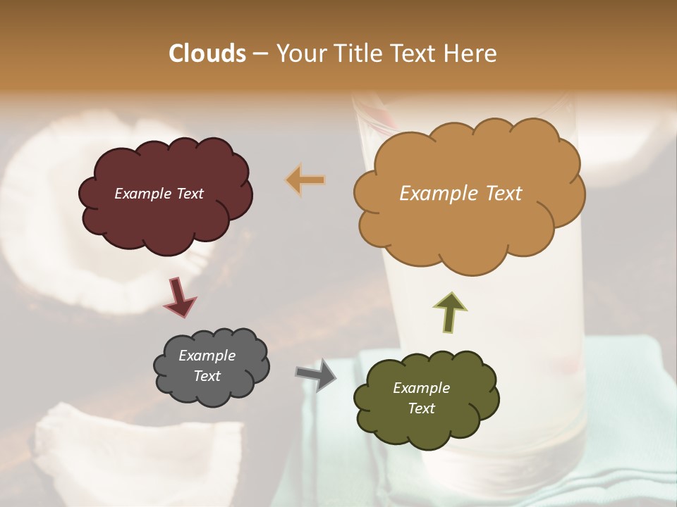 A Glass Of Milk With A Straw On A Table PowerPoint Template