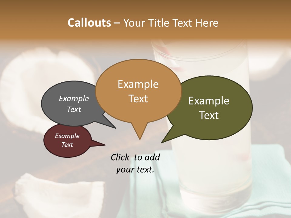 A Glass Of Milk With A Straw On A Table PowerPoint Template