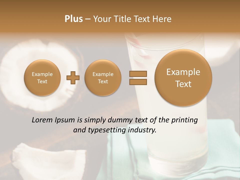 A Glass Of Milk With A Straw On A Table PowerPoint Template