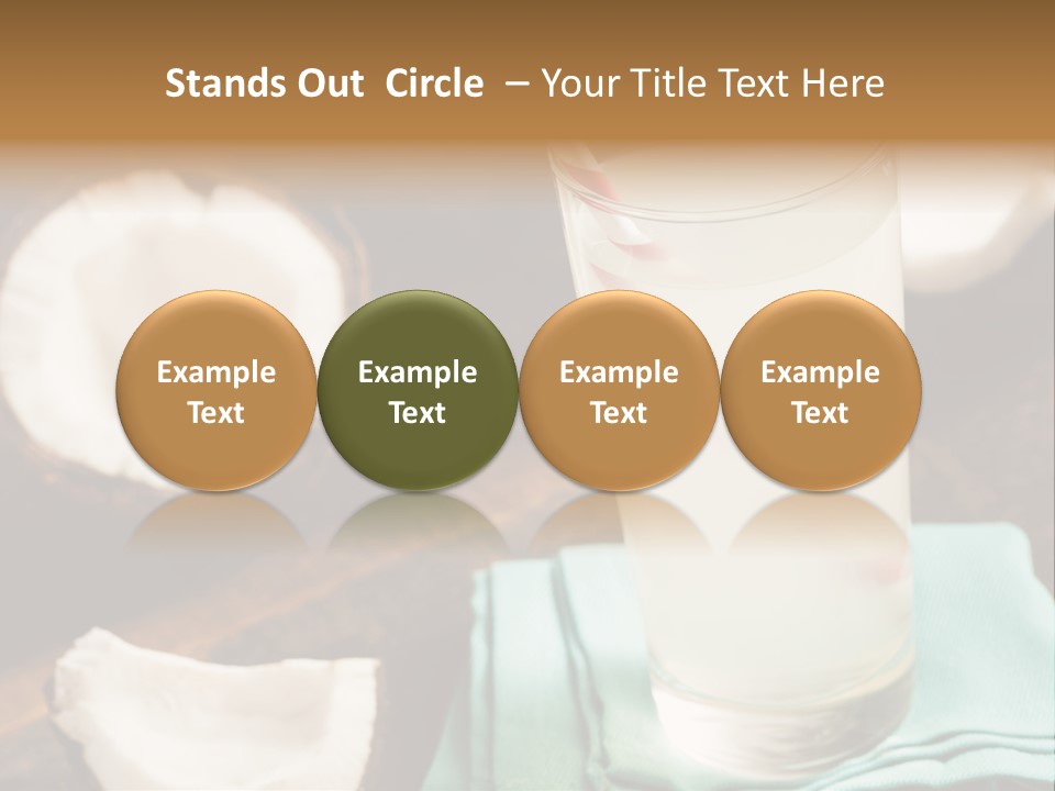 A Glass Of Milk With A Straw On A Table PowerPoint Template