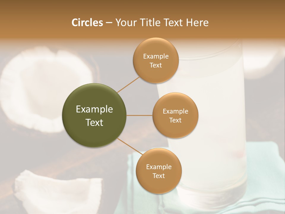 A Glass Of Milk With A Straw On A Table PowerPoint Template