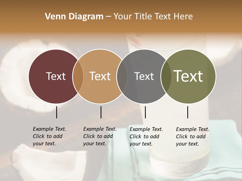 A Glass Of Milk With A Straw On A Table PowerPoint Template
