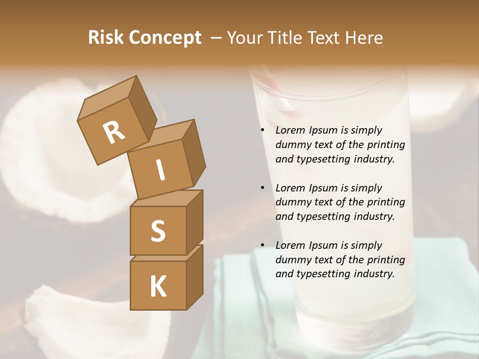 A Glass Of Milk With A Straw On A Table PowerPoint Template