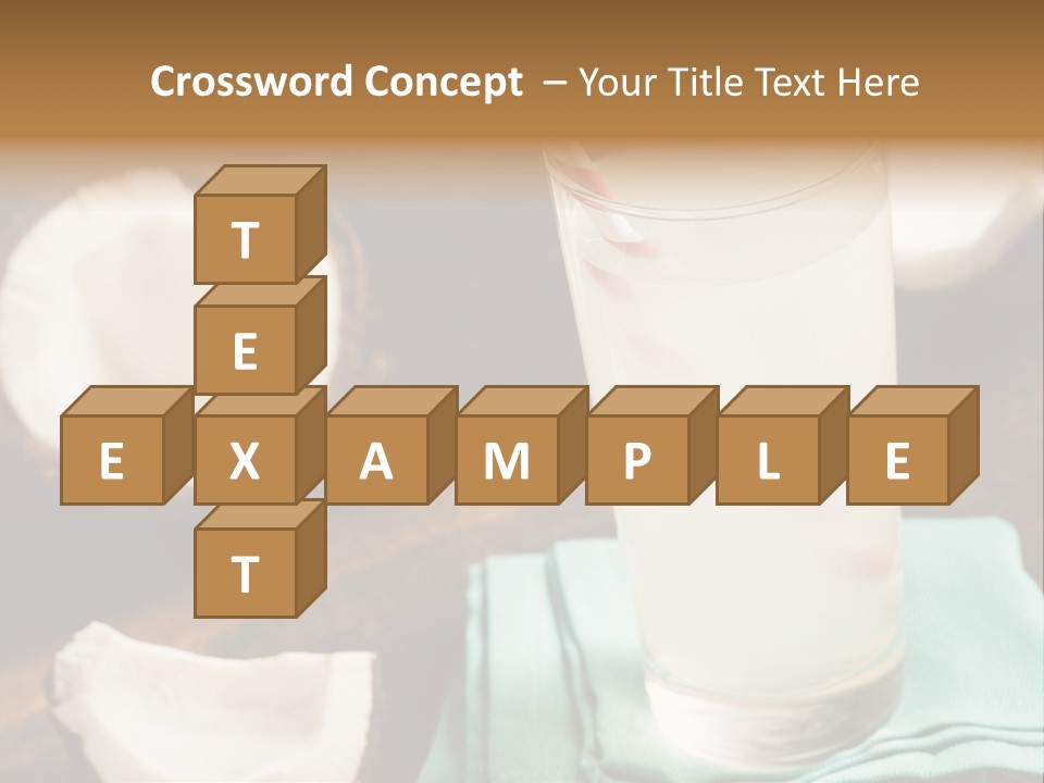 A Glass Of Milk With A Straw On A Table PowerPoint Template