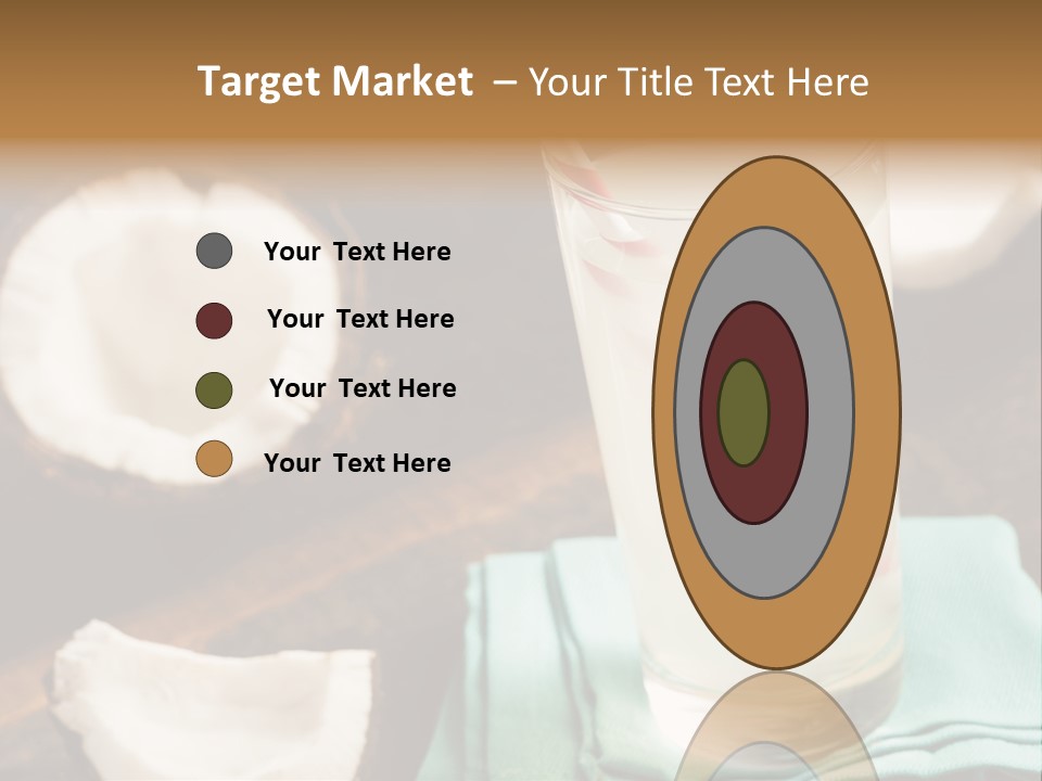 A Glass Of Milk With A Straw On A Table PowerPoint Template