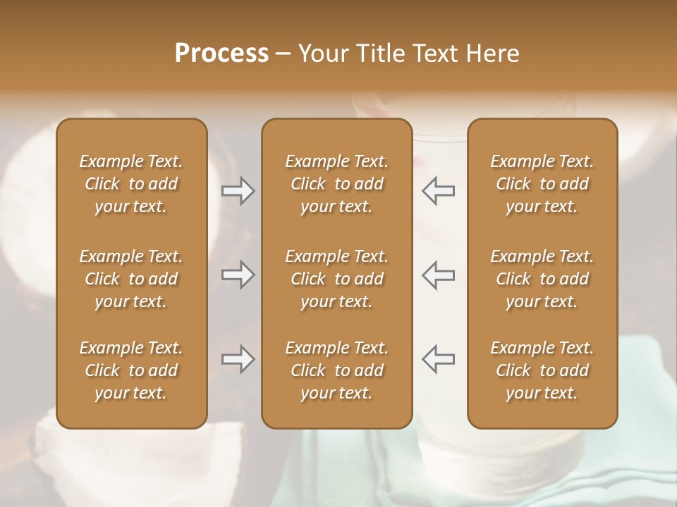 A Glass Of Milk With A Straw On A Table PowerPoint Template