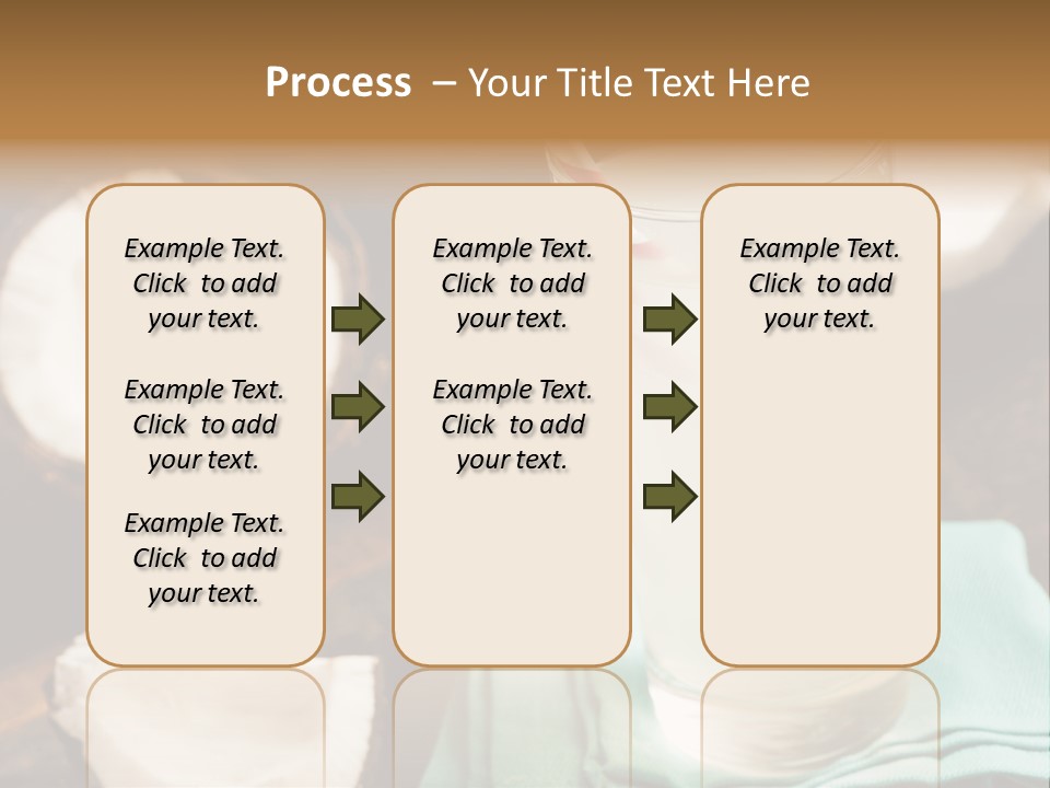 A Glass Of Milk With A Straw On A Table PowerPoint Template