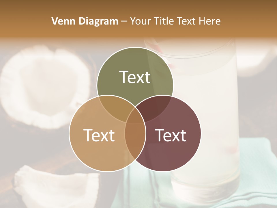 A Glass Of Milk With A Straw On A Table PowerPoint Template