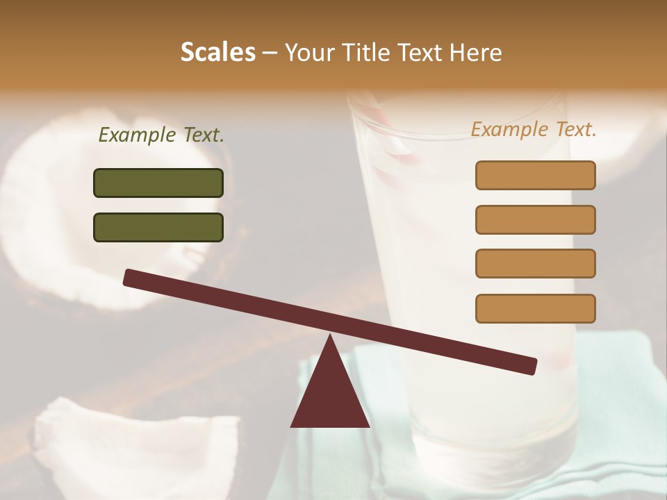 A Glass Of Milk With A Straw On A Table PowerPoint Template