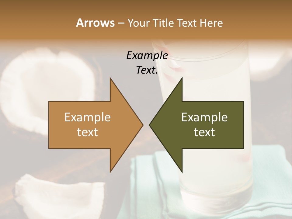 A Glass Of Milk With A Straw On A Table PowerPoint Template